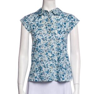 The Great. Floral Blue Women's Top